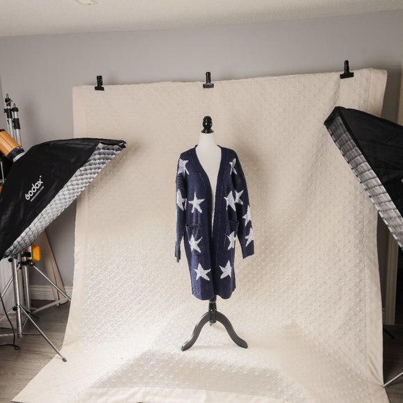 NWT Evelyn Taylor long stars sweater - 2X - Picture 3 of 9